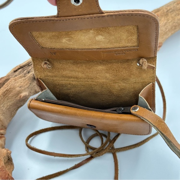 Vintage Mini Bag-Sandalwood cowhide-genuine Leather Purse/crossbody. - Picture 6 of 13